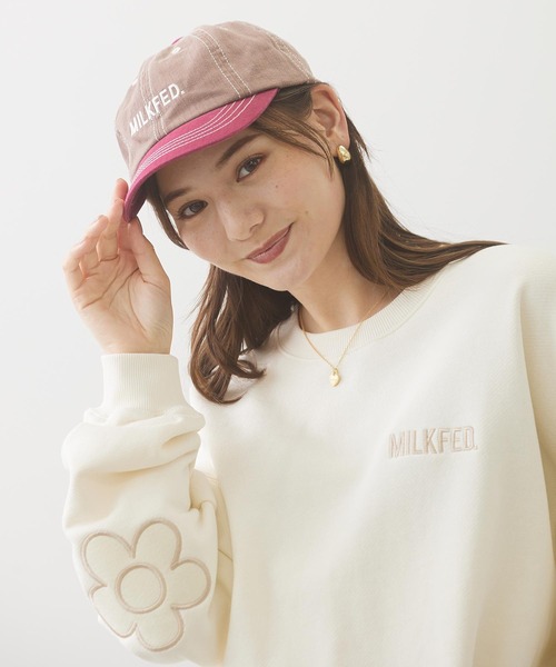 MILKFED.（ミルクフェド）の「MILKFED. AT HEAVEN27 CAP（キャップ・レディース・ブラック/ネイビー/ブラウン・ONE SIZE）」の14枚目の写真