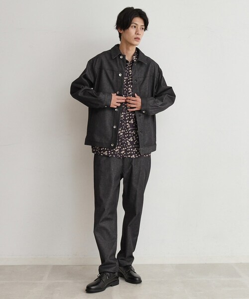 THE SHOP TK (ザ ショップ ティーケー )の「エバーデニムワイドパンツ セットアップ可/色落ちしにくい(デニムパンツ・メンズ・ブラック/ネイビー・02/03/04)」の8枚目の写真