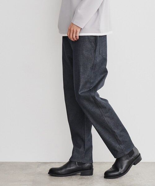 THE SHOP TK (ザ ショップ ティーケー )の「エバーデニムワイドパンツ セットアップ可/色落ちしにくい(デニムパンツ・メンズ・ブラック/ネイビー・02/03/04)」の9枚目の写真