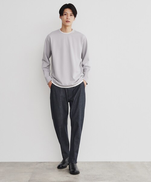 THE SHOP TK (ザ ショップ ティーケー )の「エバーデニムワイドパンツ セットアップ可/色落ちしにくい(デニムパンツ・メンズ・ブラック/ネイビー・02/03/04)」の10枚目の写真