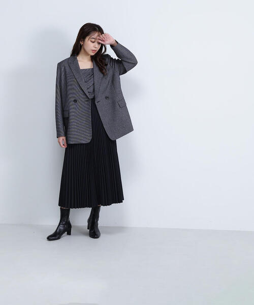 NATURAL BEAUTY BASIC(ナチュラルビューティーベーシック)の「◇ 【Oggi掲載】ミニチドリダブルジャケット(テーラードジャケット・レディース・ブラック・SMALL/MEDIUM)」の3枚目の写真