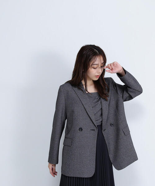NATURAL BEAUTY BASIC(ナチュラルビューティーベーシック)の「◇ 【Oggi掲載】ミニチドリダブルジャケット(テーラードジャケット・レディース・ブラック・SMALL/MEDIUM)」の6枚目の写真