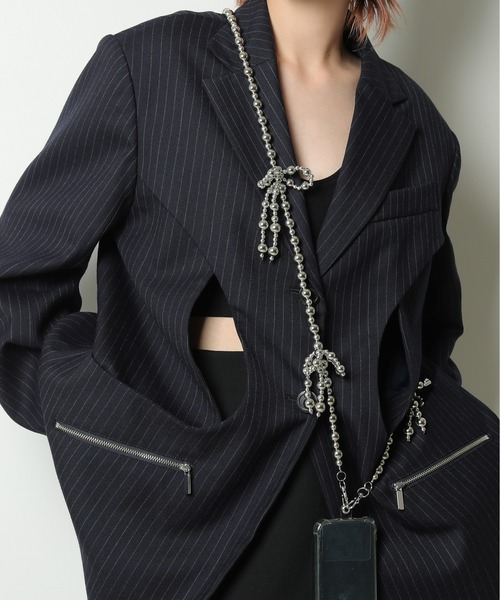 emesuelee（エメスーリー）の「メタリックリボンスマホショルダー（スマホグッズ・レディース・ゴールド/シルバー・フリー）」の19枚目の写真