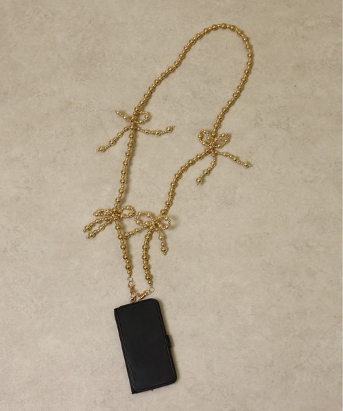 emesuelee（エメスーリー）の「メタリックリボンスマホショルダー（スマホグッズ・レディース・ゴールド/シルバー・フリー）」の10枚目の写真