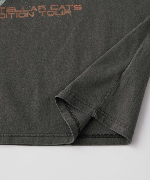 MONO-MART（モノマート）の「ヴィンテージピグメント加工アニマルデザイン ビッグ長袖Tシャツ（Tシャツ/カットソー・レディース・ブラック/ブラック系1/ネイビー系1/ブラウン/オフホワイト/ブラック系2/ホワイト系2・M/L）」の13枚目の写真