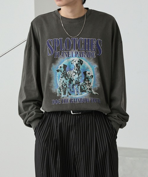 MONO-MART（モノマート）の「ヴィンテージピグメント加工アニマルデザイン ビッグ長袖Tシャツ（Tシャツ/カットソー・レディース・ブラック/ブラック系1/ネイビー系1/ブラウン/オフホワイト/ブラック系2/ホワイト系2・M/L）」の20枚目の写真