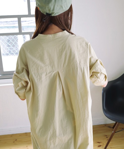 Crisp（クリスプ）の「ショートスリーブサージカルシャツワンピース（ワンピース・レディース・ベージュ/ネイビー/ブラウン・FREE）」の20枚目の写真