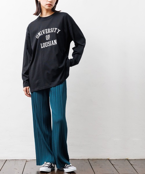 mili an deni（ミリアンデニ）の「セミワイドプリーツパンツ（その他パンツ・レディース・ブラウン/グリーン/ブラック/チャコールグレー/アッシュグレー・M）」の19枚目の写真