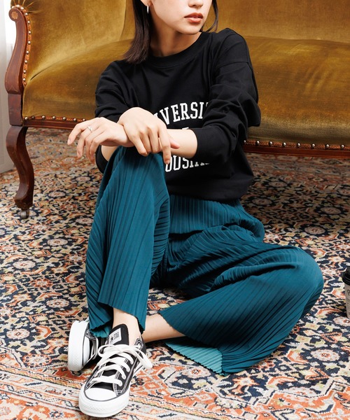 mili an deni（ミリアンデニ）の「セミワイドプリーツパンツ（その他パンツ・レディース・ブラウン/グリーン/ブラック/チャコールグレー/アッシュグレー・M）」の20枚目の写真