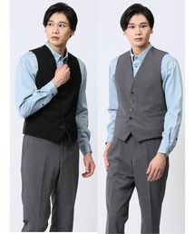 TAKA-Q（タカキュー）の「タカキュー フォーマル リバーシブル ジレベスト(セットアップ可能)（スーツベスト）」