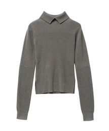 CALNAMUR | RIB×OPENWORK TURTLE KNIT/リブ×オープンワークタートルニット(ニット/セーター)