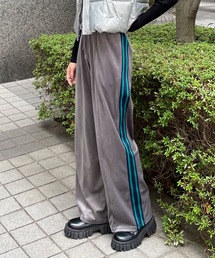 clear | ベロアワイドトラックパンツ [スポーティーな印象 カジュアル]≪2024AW新作≫(その他パンツ)