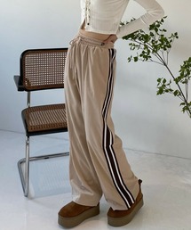 clear | ベロアワイドトラックパンツ [スポーティーな印象 カジュアル]≪2024AW新作≫(その他パンツ)