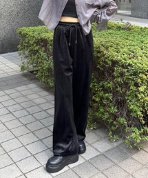 clear | ベロアワイドトラックパンツ [スポーティーな印象 カジュアル]≪2024AW新作≫(その他パンツ)