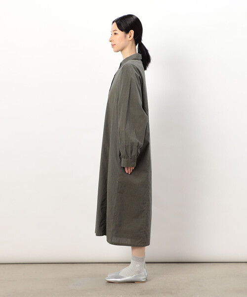 ONIGIRI（オニギリ）の「スモールギンガムチェック シャツワンピース（シャツワンピース・レディース・ネイビー/ベージュ/カーキ・FREE）」の9枚目の写真