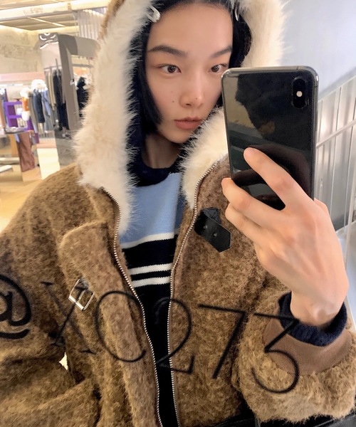 SANSeLF(サンセルフ)の「【LONSLAN】ボリュームボアブルゾン sanwl24a019(ブルゾン・レディース・ブラウン・FREE)」の6枚目の写真