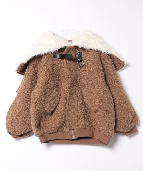 SANSeLF(サンセルフ)の「【LONSLAN】ボリュームボアブルゾン sanwl24a019(ブルゾン・レディース・ブラウン・FREE)」の9枚目の写真