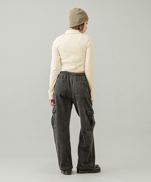 X-girl（エックスガール）の「BABY POLO TOP（Tシャツ/カットソー・レディース・ブラック/オフホワイト/ブラウン・S/M）」の12枚目の写真