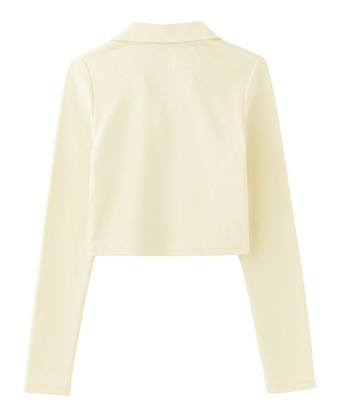 X-girl（エックスガール）の「BABY POLO TOP（Tシャツ/カットソー・レディース・ブラック/オフホワイト/ブラウン・S/M）」の15枚目の写真