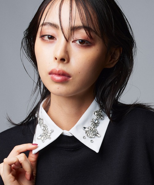Narcissus（ナルシス）の「【Narcissus】ビジューつけ襟（付け襟・レディース・ホワイト/ブラック・FREE）」の8枚目の写真