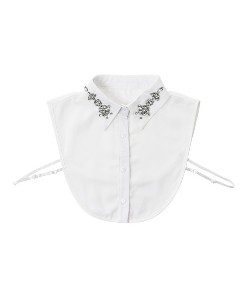 Narcissus（ナルシス）の「【Narcissus】ビジューつけ襟（付け襟・レディース・ホワイト/ブラック・FREE）」の3枚目の写真