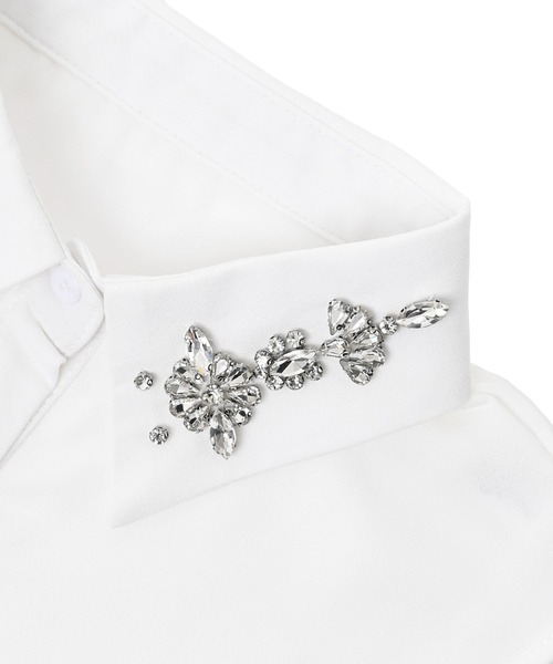 Narcissus（ナルシス）の「【Narcissus】ビジューつけ襟（付け襟・レディース・ホワイト/ブラック・FREE）」の4枚目の写真