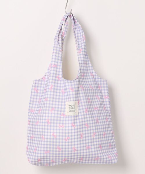 Mignonjour(ミニョンジュール)の「FReePLACe/リボン柄トートバッグ X12284(トートバッグ・レディース・ブルー/ピンク/パープル・FREE)」の9枚目の写真