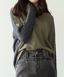 Three Four Time | スエットニットドッキングプルオーバー(パーカー)