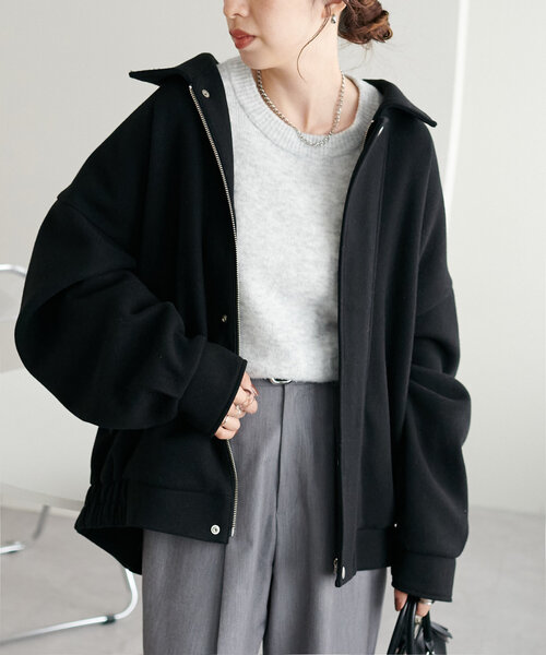 葵出品 ユニセックス/WEB限定】中空糸スタンドジップブルゾン（ブルゾン