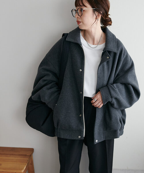 ユニセックス/WEB限定】中空糸スタンドジップブルゾン（ブルゾン