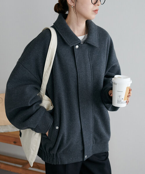 ユニセックス/WEB限定】中空糸スタンドジップブルゾン（ブルゾン