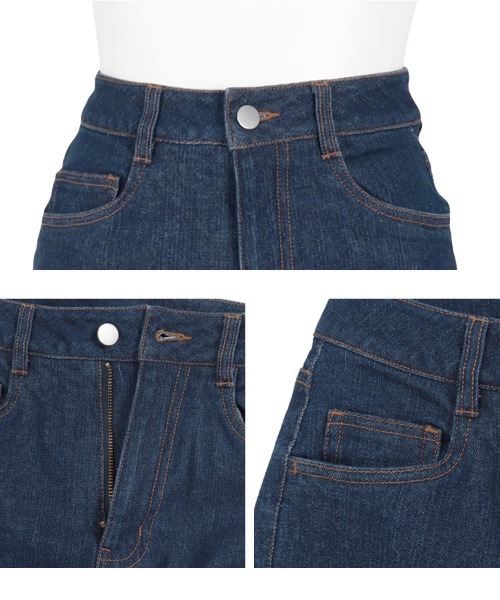 KOBE LETTUCE（コウベレタス）の「ソフトフレアデニムパンツ（デニムパンツ・レディース・ライトブルー/ブラック/ネイビー/アイボリー系/ブルー・L/M/S/TM/PM）」の14枚目の写真