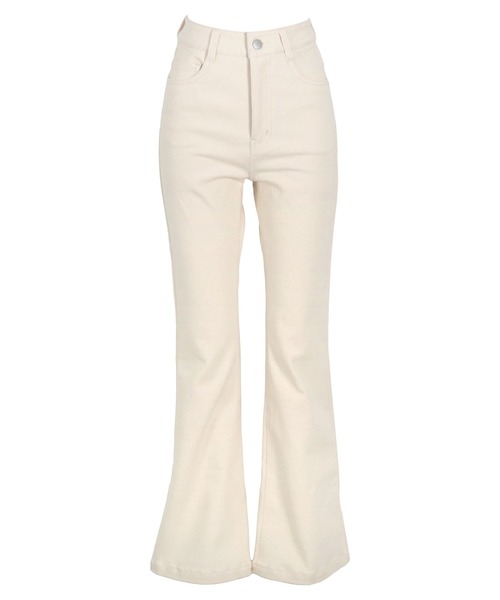 KOBE LETTUCE（コウベレタス）の「ソフトフレアデニムパンツ（デニムパンツ・レディース・ライトブルー/ブラック/ネイビー/アイボリー系/ブルー・L/M/S/TM/PM）」の19枚目の写真