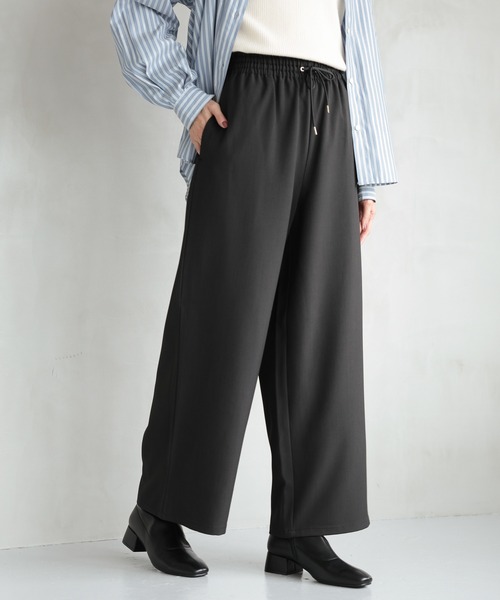 セール】お手入れらくらくギャザーワイドパンツ/149889（その他