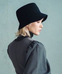 ORIENT MILLINERY ブラック バケットハット ORIENT MILLINERY｜オリエント ミリナリーの帽子（ブラック/黒色