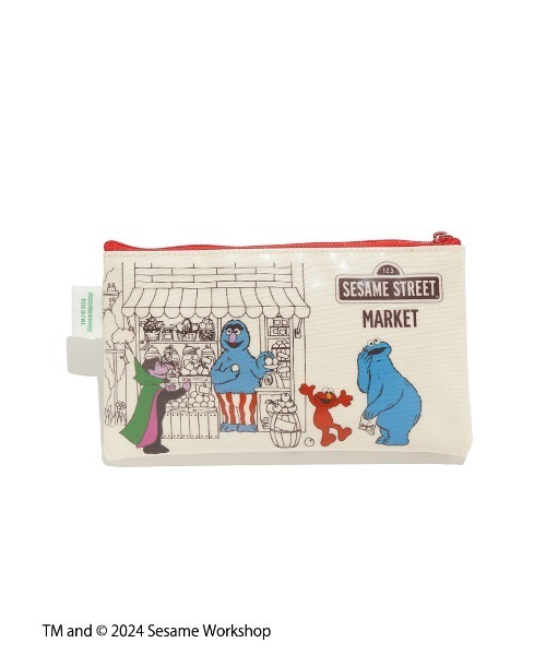 SESAME STREET（セサミストリート）の「ヴィンテージアート フラット型ペンケース（ステーショナリー・レディース・ベージュ・FREE）」の3枚目の写真