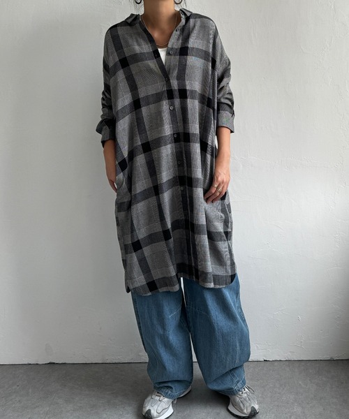 LBC(エルビーシー)の「コットン3WAYワンピース(シャツワンピース・レディース・ブラック/ネイビー/オレンジ・M/L)」の2枚目の写真