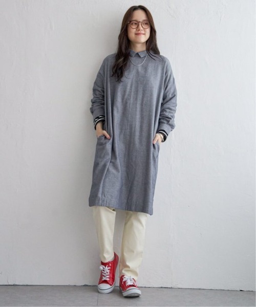 LBC(エルビーシー)の「コットン3WAYワンピース(シャツワンピース・レディース・ブラック/ネイビー/オレンジ・M/L)」の11枚目の写真