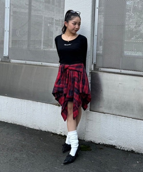 ACLENT(アクレント)の「ロゴベーシックロンT(Tシャツ/カットソー・レディース・グレー/レッド/ネイビー/ブラック/ホワイト・FREE)」の18枚目の写真