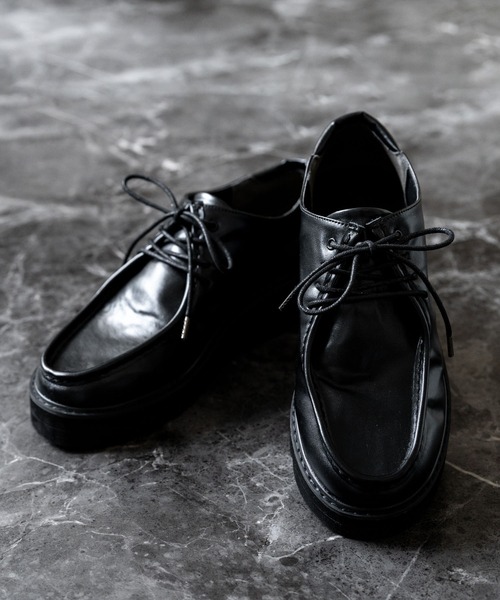 セール】チロリアン シャークソールフェイクレザーシューズ（ドレス