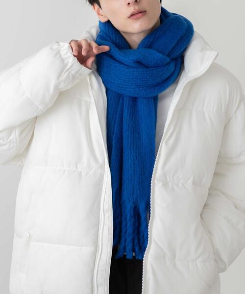 WEGO（ウィゴー）の「WEGO/リブニットストール（マフラー・レディース・ピンク/オレンジ/ホワイト/ブラック/ブルー・FREE）」の4枚目の写真