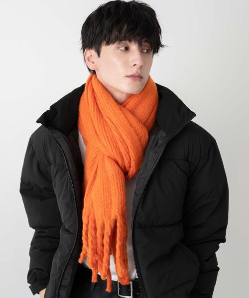 WEGO（ウィゴー）の「WEGO/リブニットストール（マフラー・レディース・ピンク/オレンジ/ホワイト/ブラック/ブルー・FREE）」の10枚目の写真