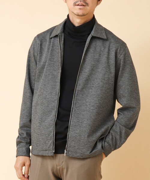 NOLLEY’S(ノーリーズ)の「ACTIVE SETTER 2WAYストレッチ ジップシャツ(ブルゾン・メンズ・グレー/ブルー/ネイビー・L/M/S)」の1枚目の写真