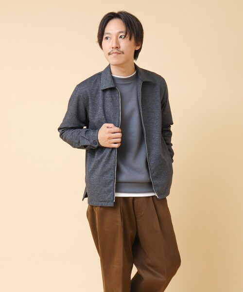 NOLLEY’S(ノーリーズ)の「ACTIVE SETTER 2WAYストレッチ ジップシャツ(ブルゾン・メンズ・グレー/ブルー/ネイビー・L/M/S)」の7枚目の写真