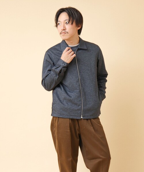 NOLLEY’S(ノーリーズ)の「ACTIVE SETTER 2WAYストレッチ ジップシャツ(ブルゾン・メンズ・グレー/ブルー/ネイビー・L/M/S)」の12枚目の写真