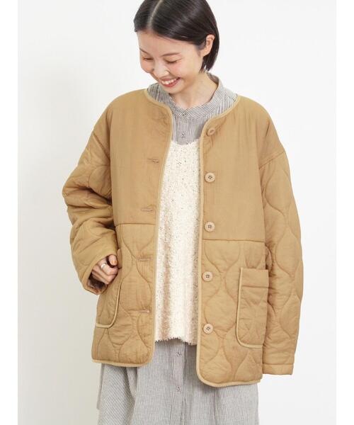 Samansa Mos2(サマンサ モスモス)の「ライトキルティング切替ブルゾン(ブルゾン・レディース・モカ/チャコールグレー/カーキ/ベージュ・F)」の11枚目の写真