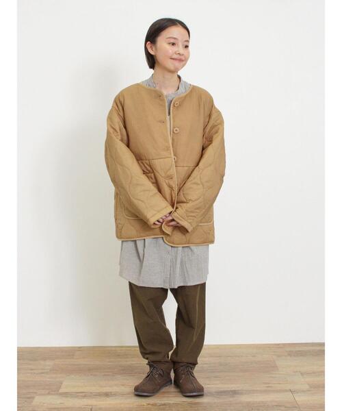 Samansa Mos2(サマンサ モスモス)の「ライトキルティング切替ブルゾン(ブルゾン・レディース・モカ/チャコールグレー/カーキ/ベージュ・F)」の13枚目の写真