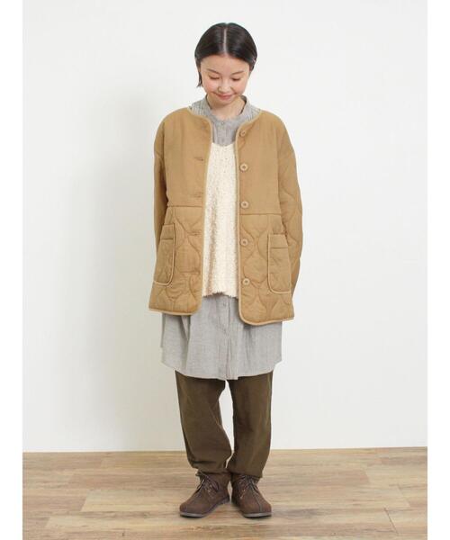 Samansa Mos2(サマンサ モスモス)の「ライトキルティング切替ブルゾン(ブルゾン・レディース・モカ/チャコールグレー/カーキ/ベージュ・F)」の14枚目の写真