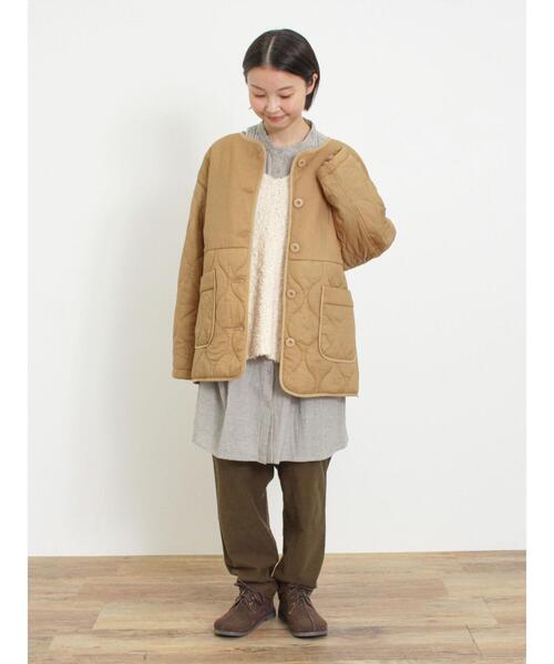 Samansa Mos2(サマンサ モスモス)の「ライトキルティング切替ブルゾン(ブルゾン・レディース・モカ/チャコールグレー/カーキ/ベージュ・F)」の15枚目の写真