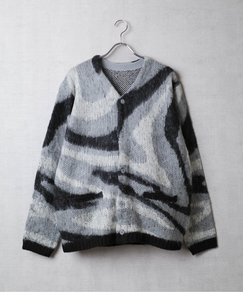 INNOCENT(イノセント)の「【INNOCENT】MOHAIR TOUCH CARDIGAN 総柄モヘアタッチニットカーディガン【INC-CD01】(カーディガン/ボレロ・メンズ・ブラック系その他/その他/グリーン系その他/レオパード・LARGE)」の3枚目の写真